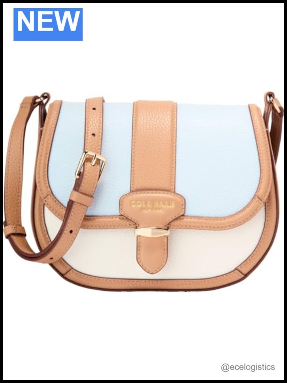 Women's Leather Saddle Crossbody Bag with Adjustable Strap